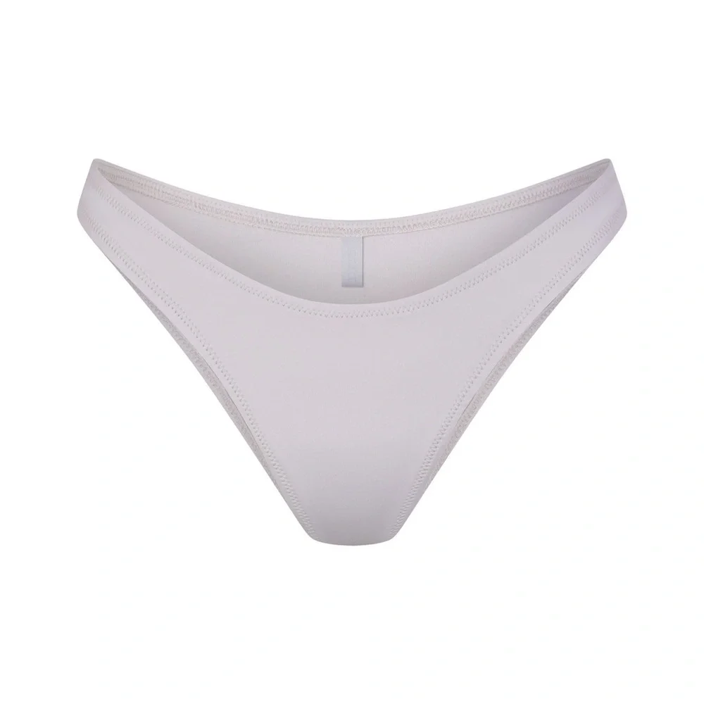 SKIMS Cheeky Tanga Bikini Bottom. Color: Chrome
